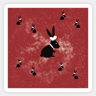 Black rabbit Sticker